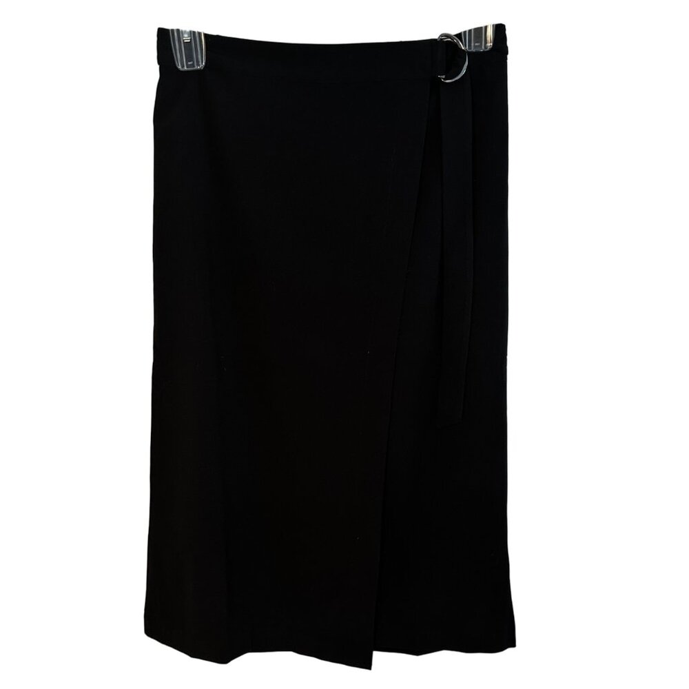 Banana Republic Women's Black Faux Wrap Skirt Size 6 New With Tags MSRP $69.99
